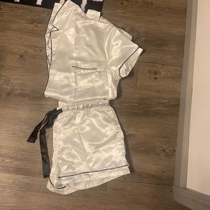 silk two piece pajama set